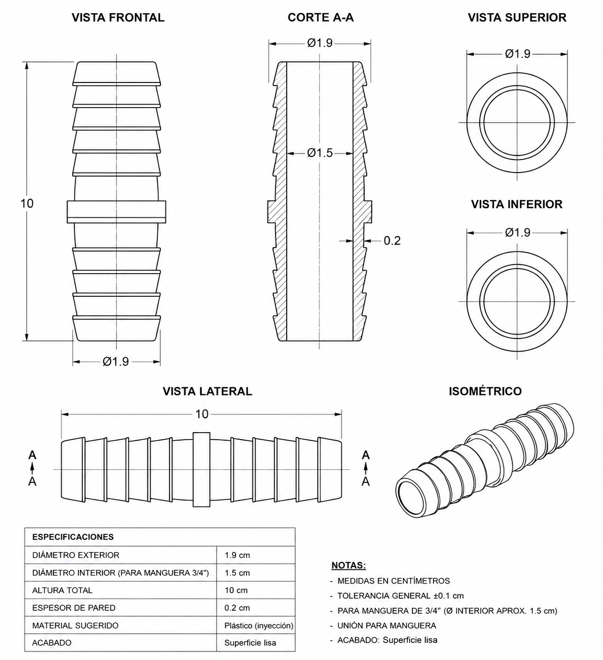 Unión de 3/4" - Imagen 2