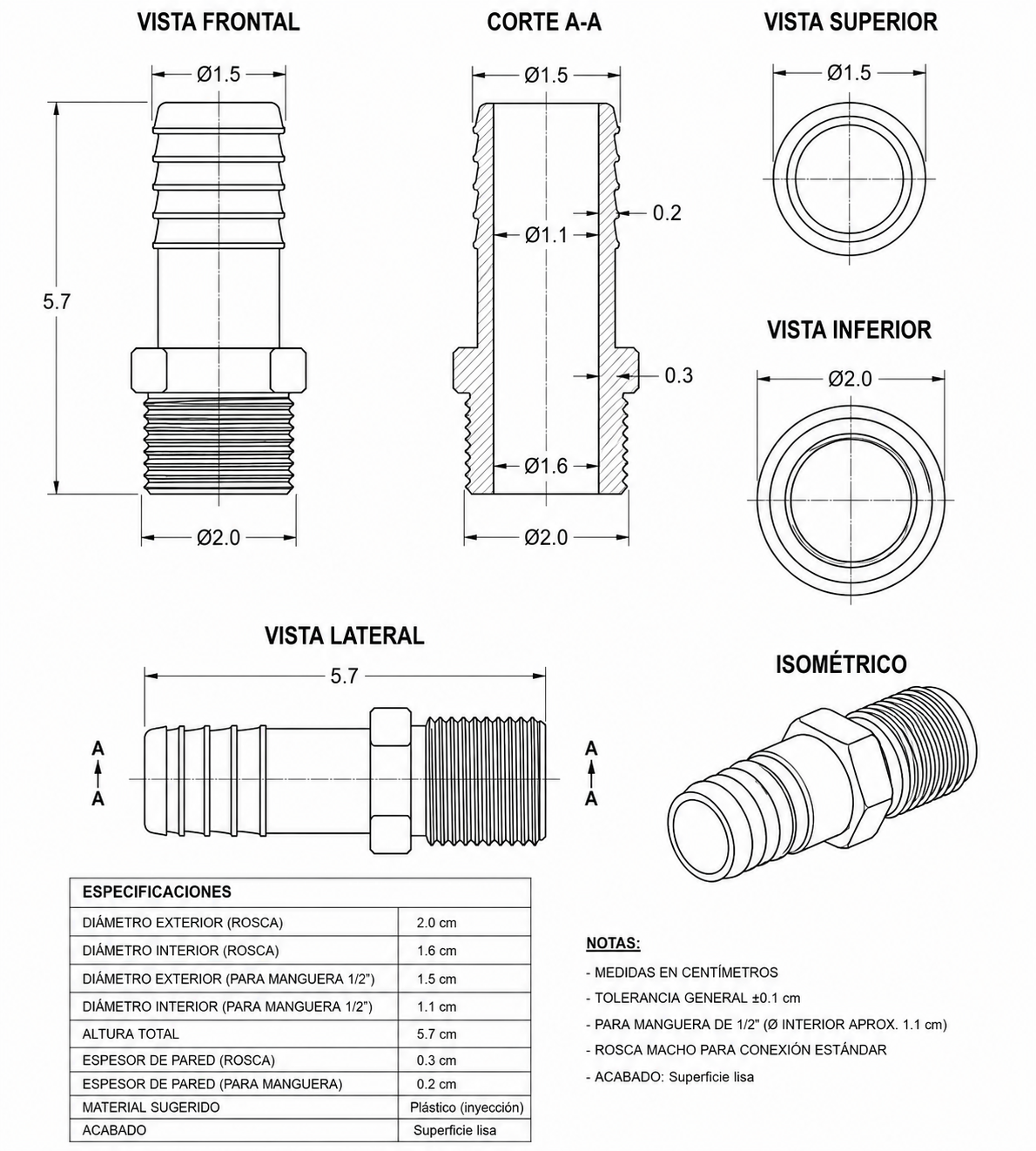 Adaptador de 1/2" - Imagen 2